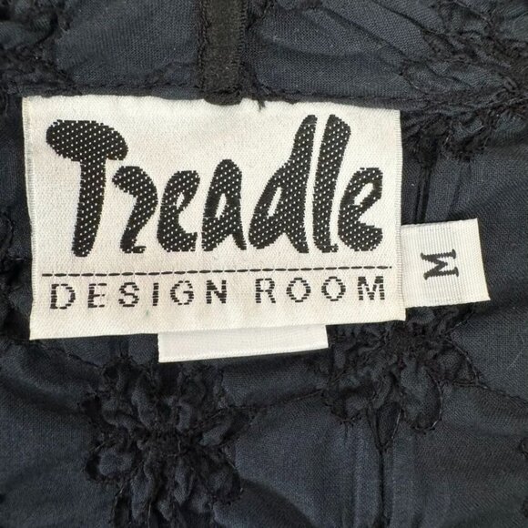 90s Vintage Tzeadle Design Room Button Front Long Sleeve Fitted Top Size Medium - Picture 7 of 13